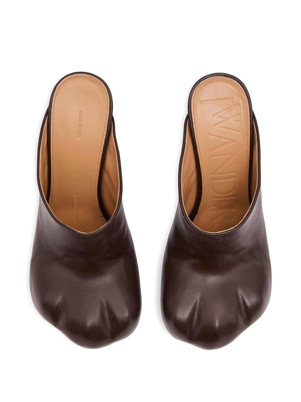 leather heeled mules - 2