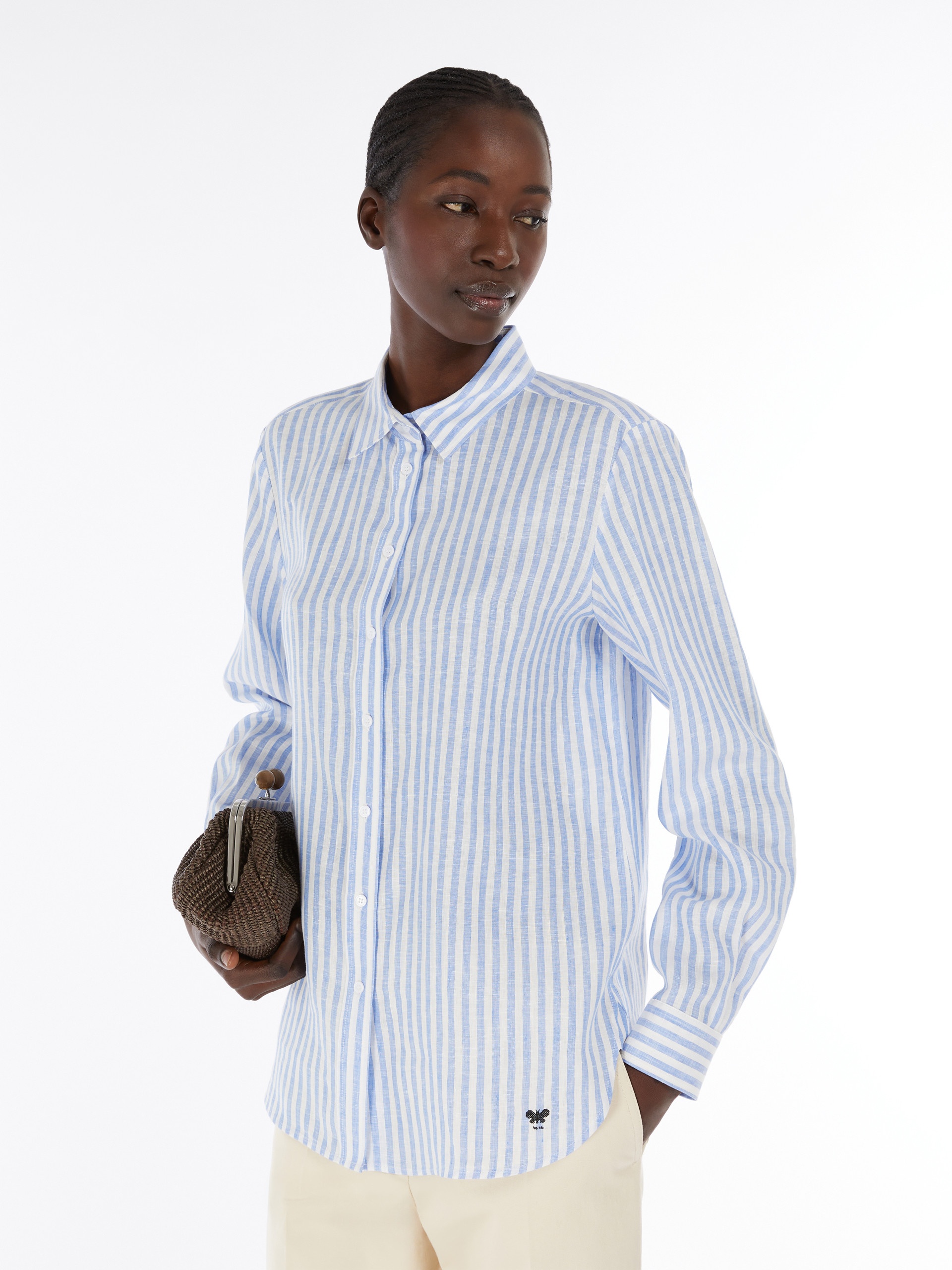 JOSEF Striped linen shirt - 5