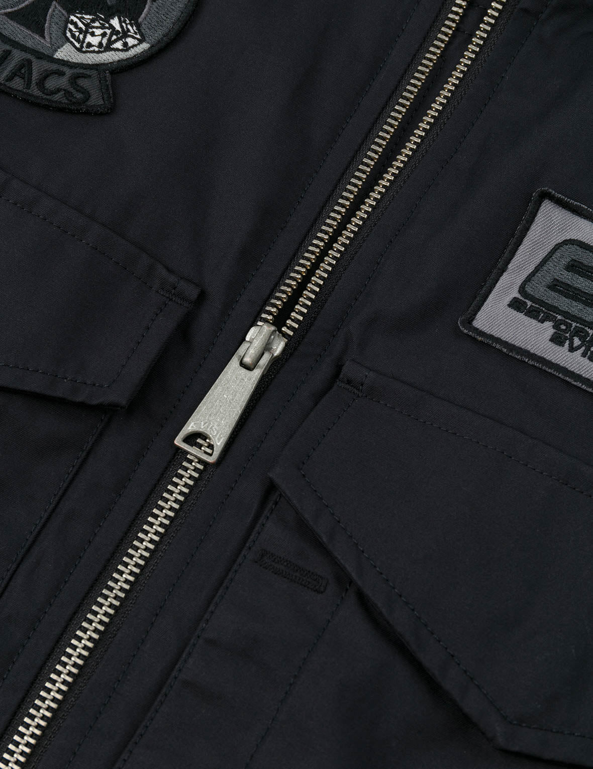 Multi Logo Badges Embroidery Regular Fit Padded Bomber Jacket - 12