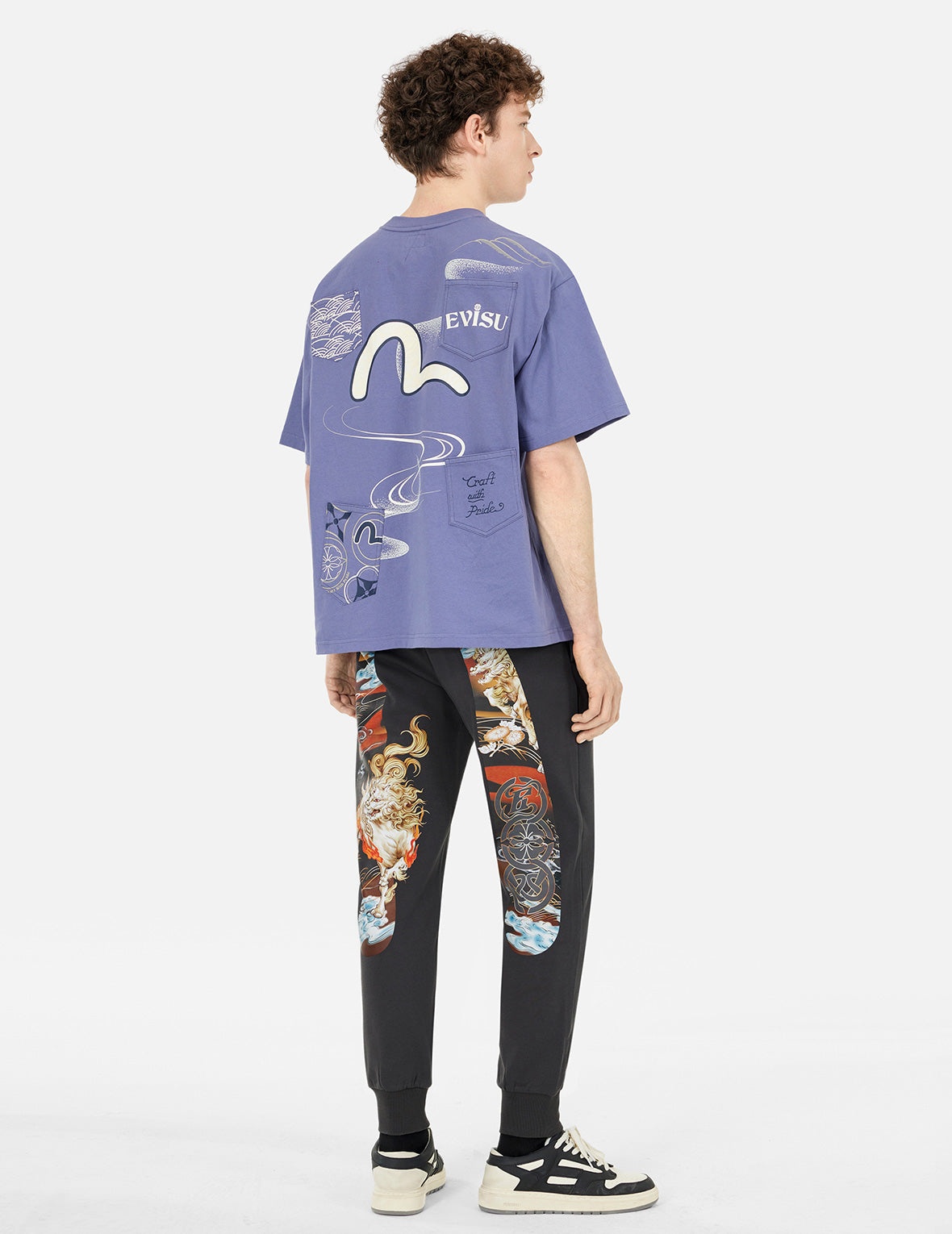 Hakutaku Daicock Print Regular Fit Sweatpants - 3