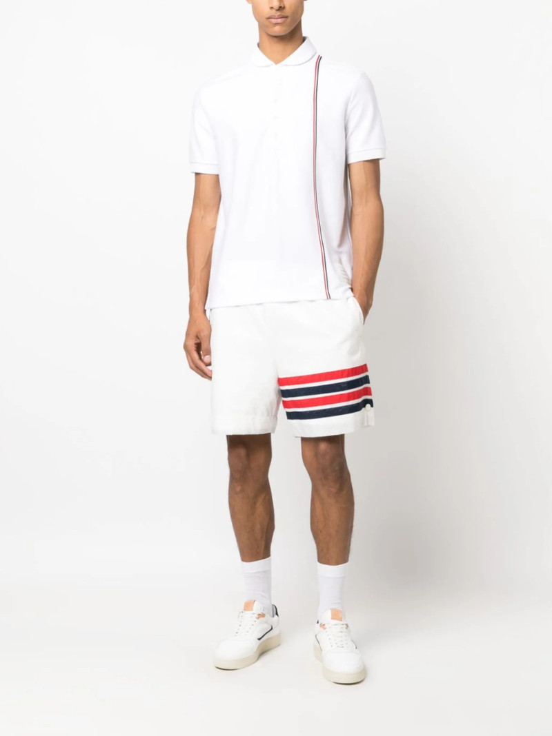 Thom Browne RWB stripe polo shirt outlook
