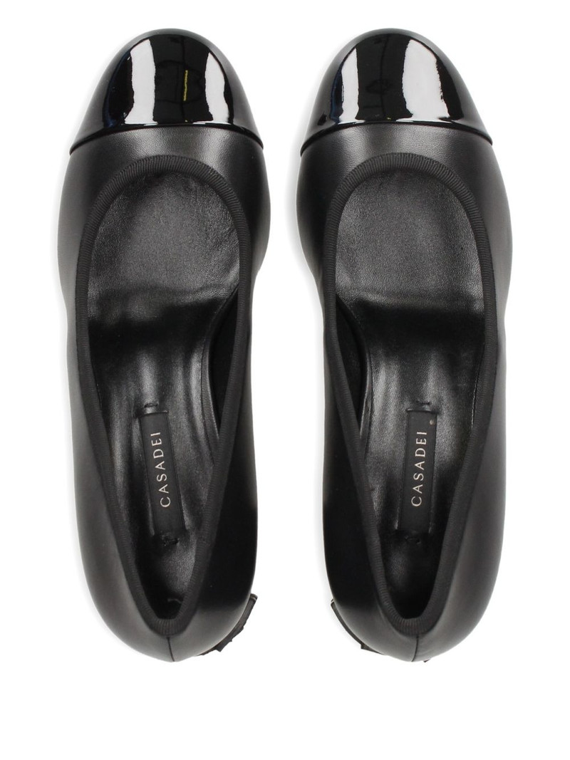 55mm block-heel cap-toe pumps 3