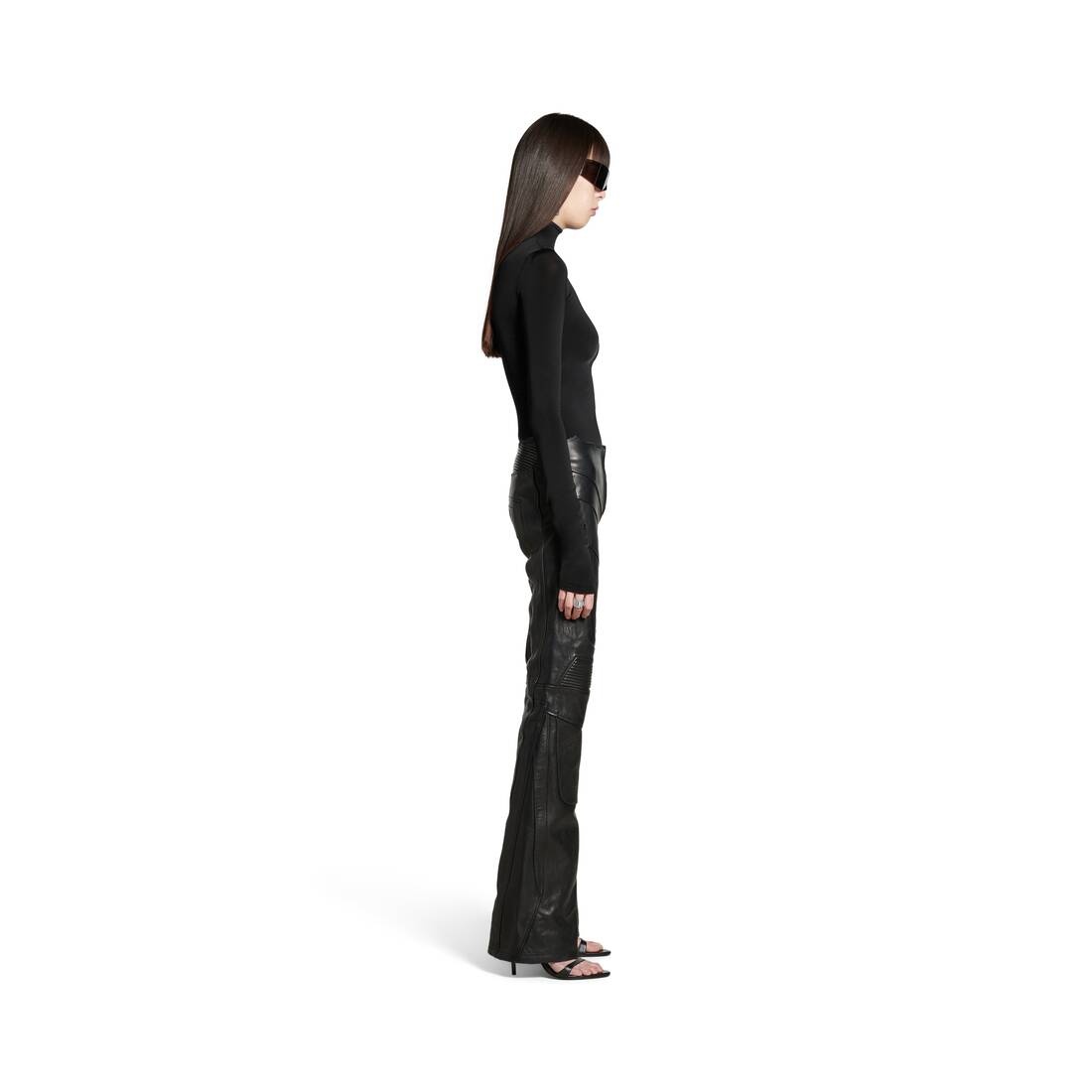 Women's Low Waist Biker Pants in Black - 3