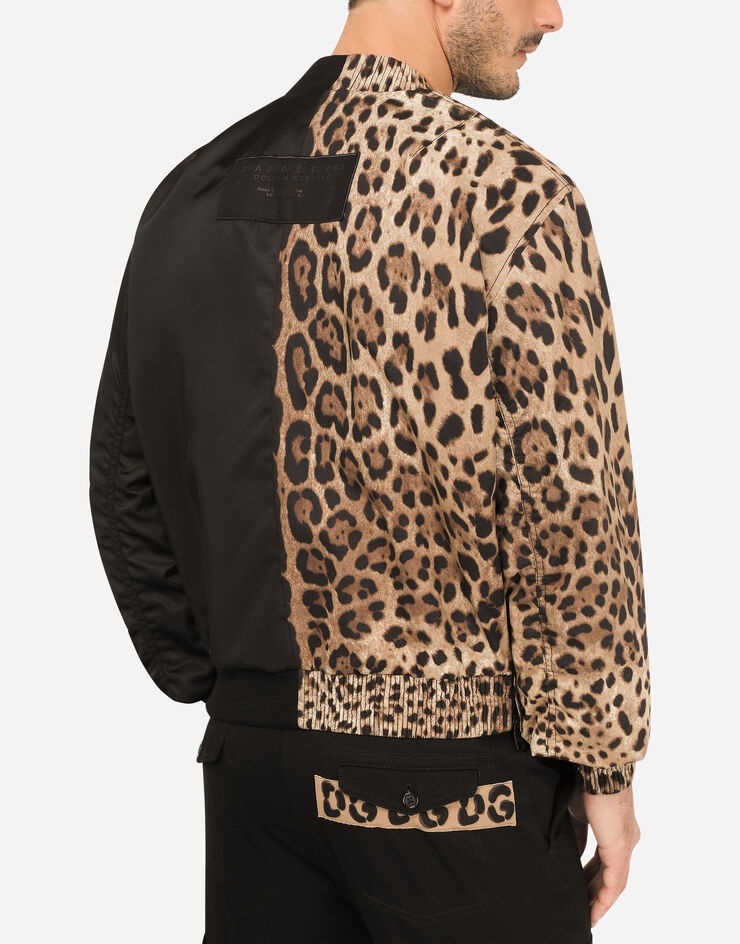 Leopard-print cotton and nylon jacket - 5