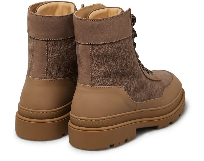 Nubuck and calfskin ankle boots 4