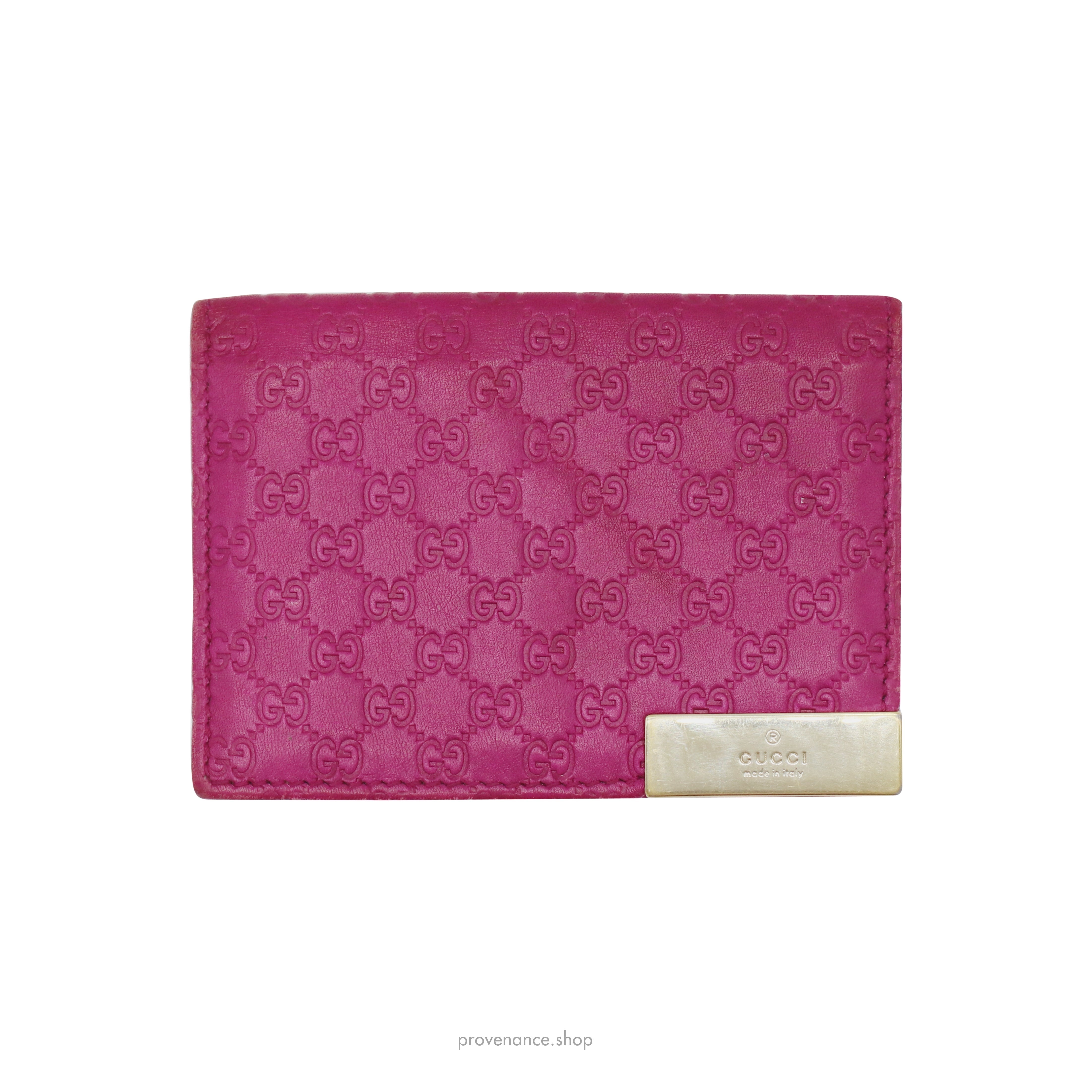 Gucci Pocket Organizer Wallet - Fuchsia MicroGuccissima - 1