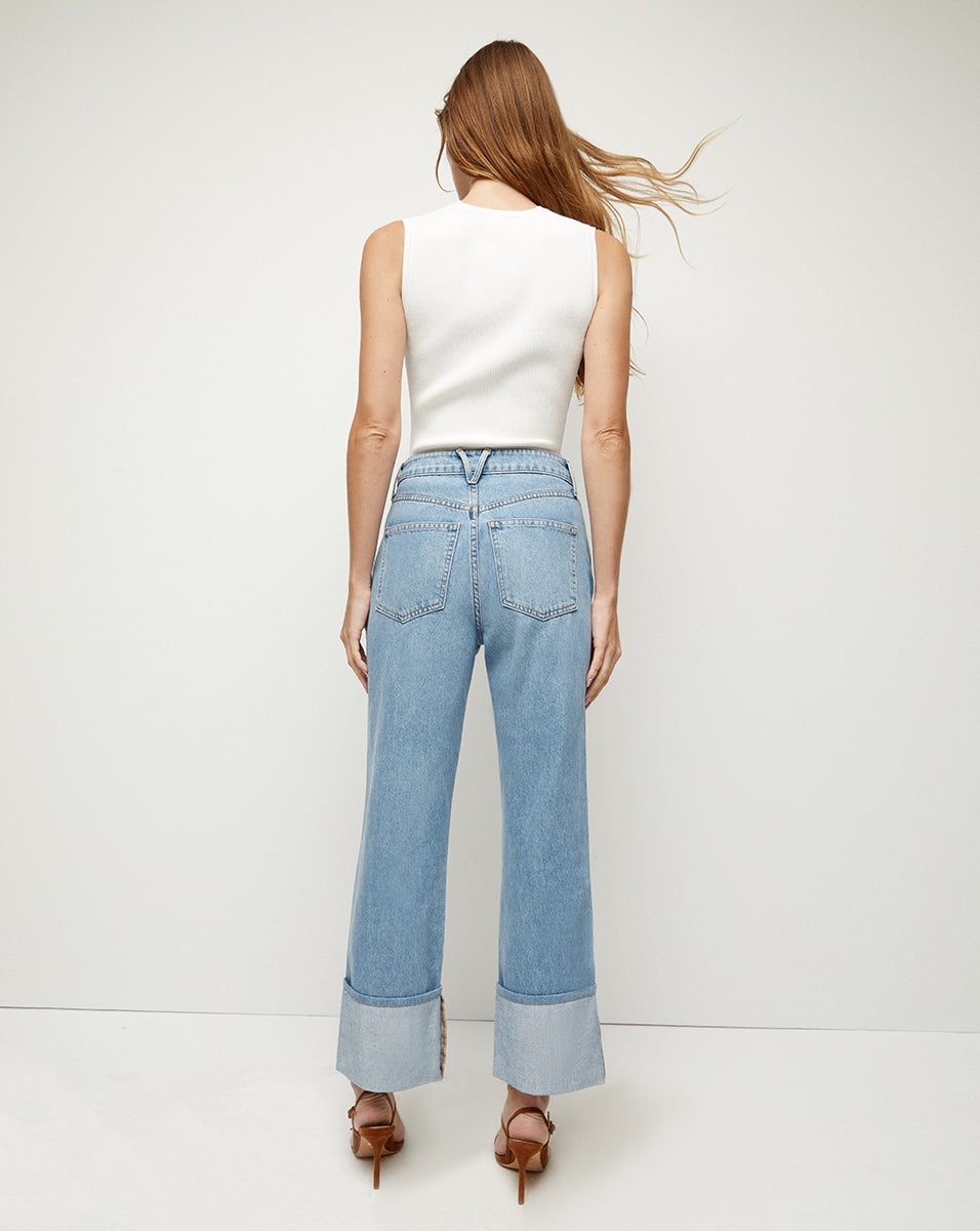 DYLAN CUFFED STRAIGHT-LEG JEAN - 5