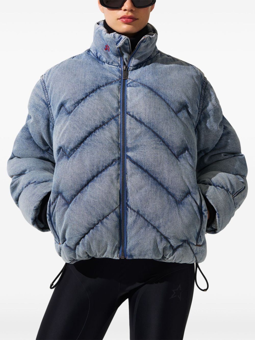 denim puffer jacket - 3