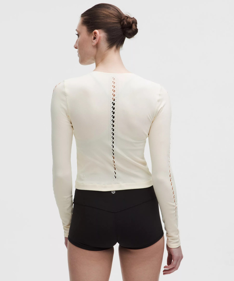 RevealKnit Eyelet Crewneck Long-Sleeve Shirt 3