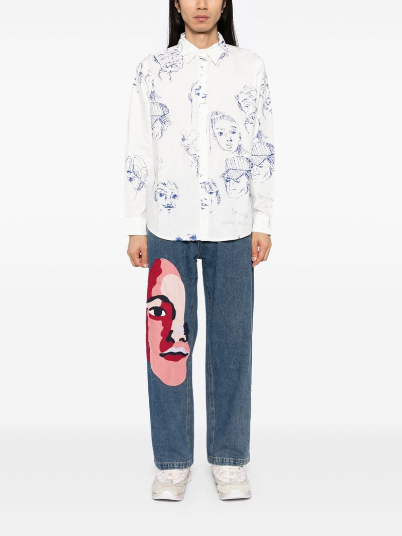 KidSuper Face straight leg jeans outlook