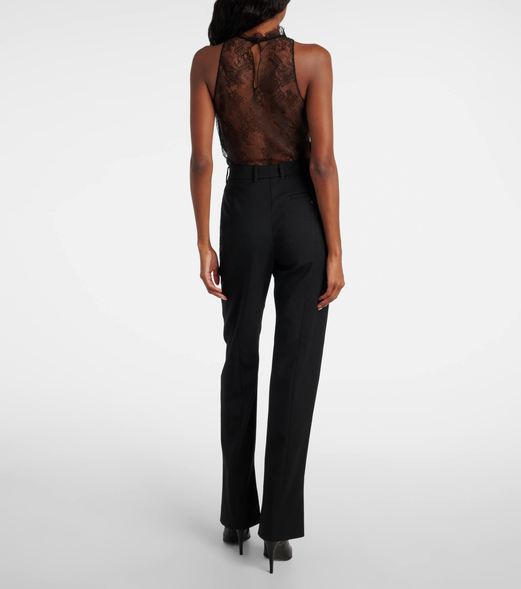 Wool gabardine suit pants - 3