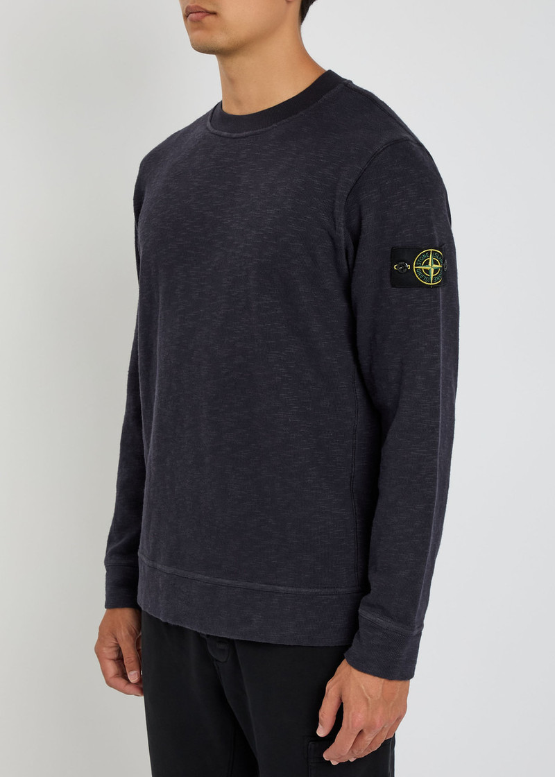 Stone Island Stone Island Logo Slubbed Cotton Sweatshirt outlook