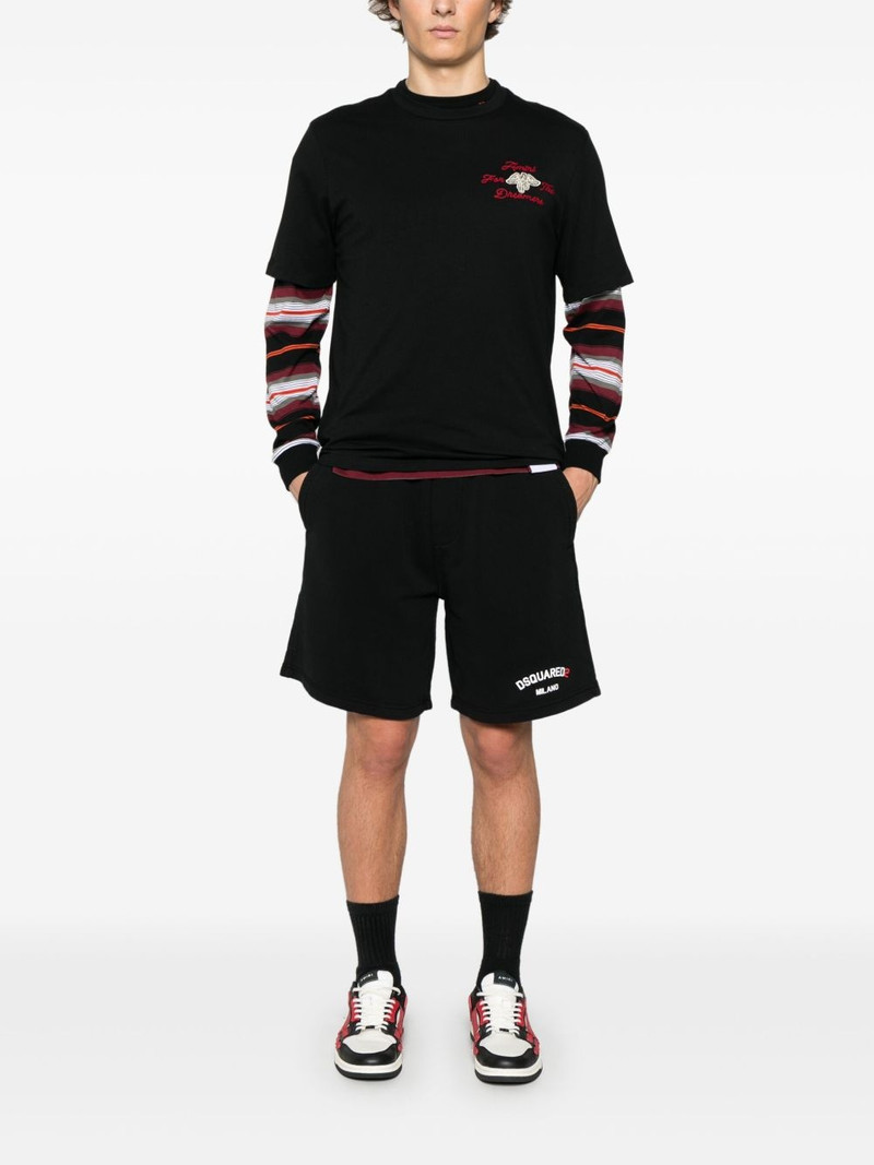 DSQUARED2 logo-raised track shorts outlook