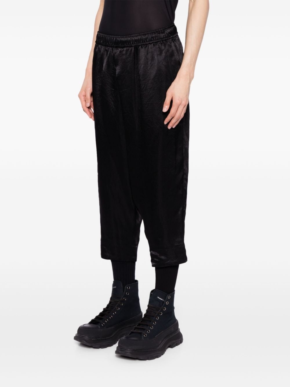 tapered cropped trousers - 3