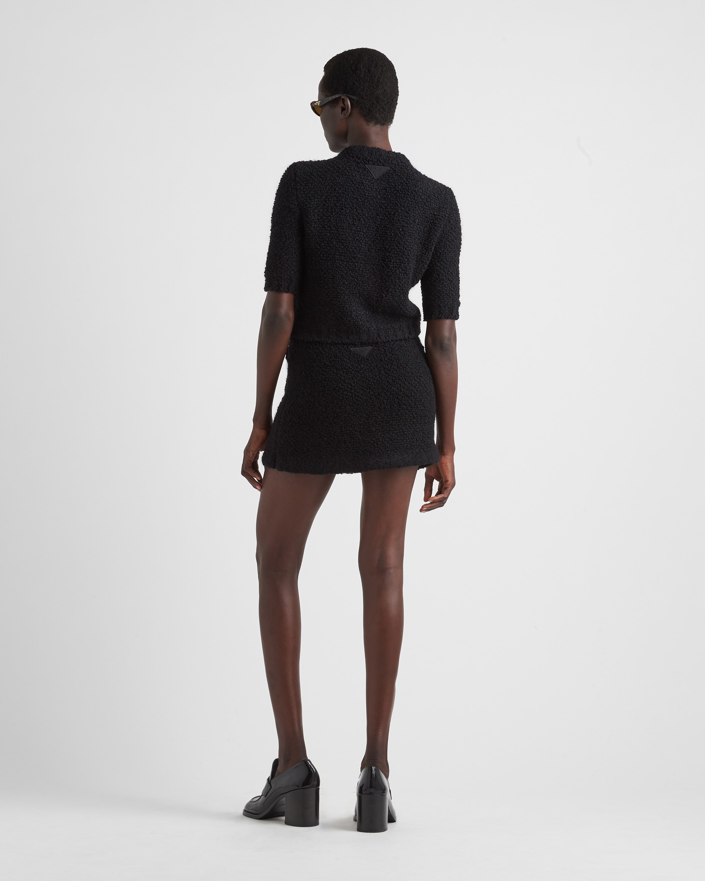 Bouclé mohair miniskirt - 5