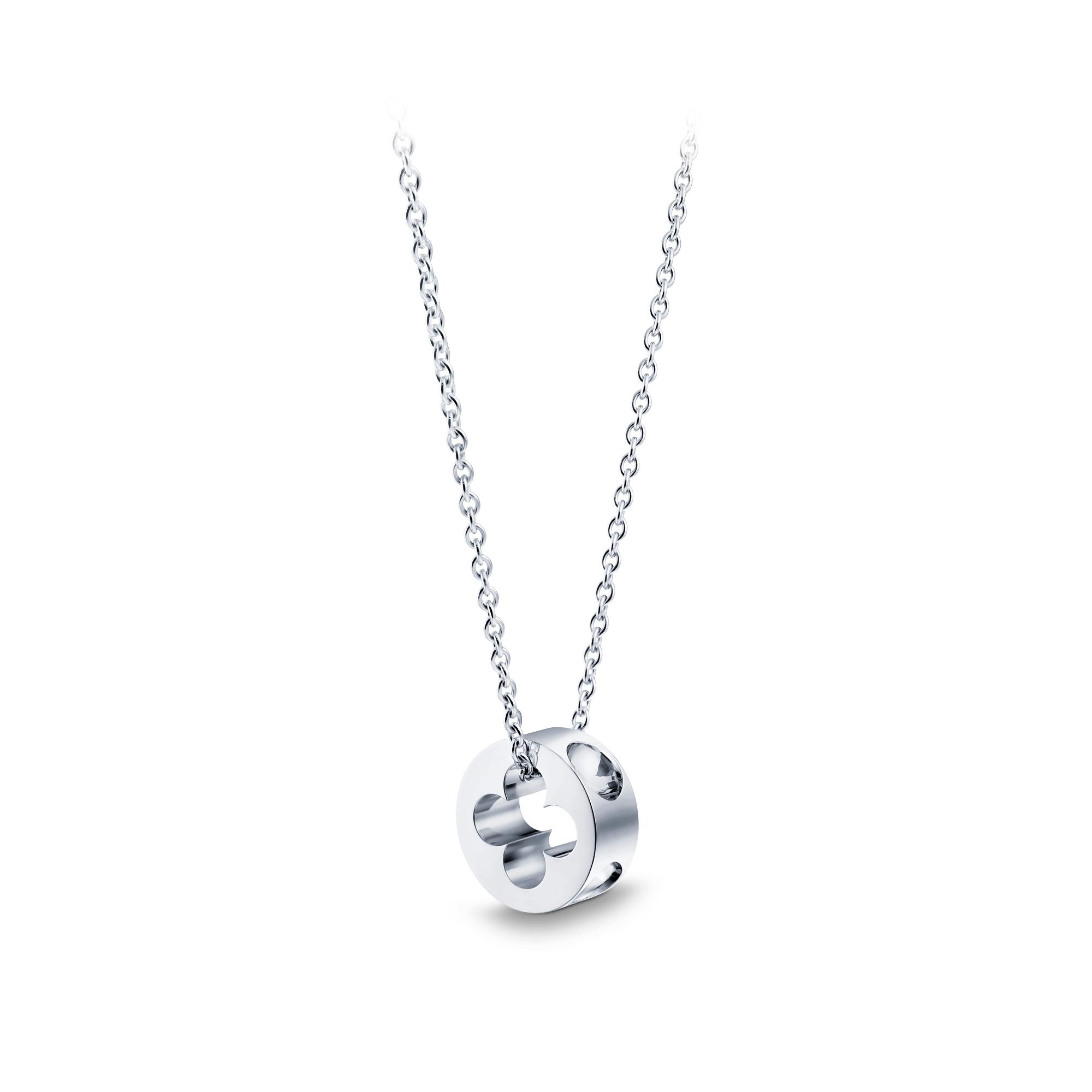 EMPREINTE PENDANT, WHITE GOLD - 1