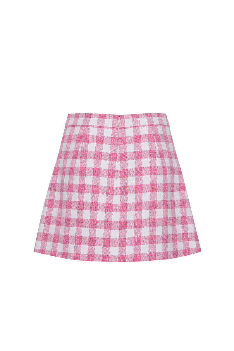 Faye Mini Skirt Buttoned-Up Twist on Modern Elegance 3