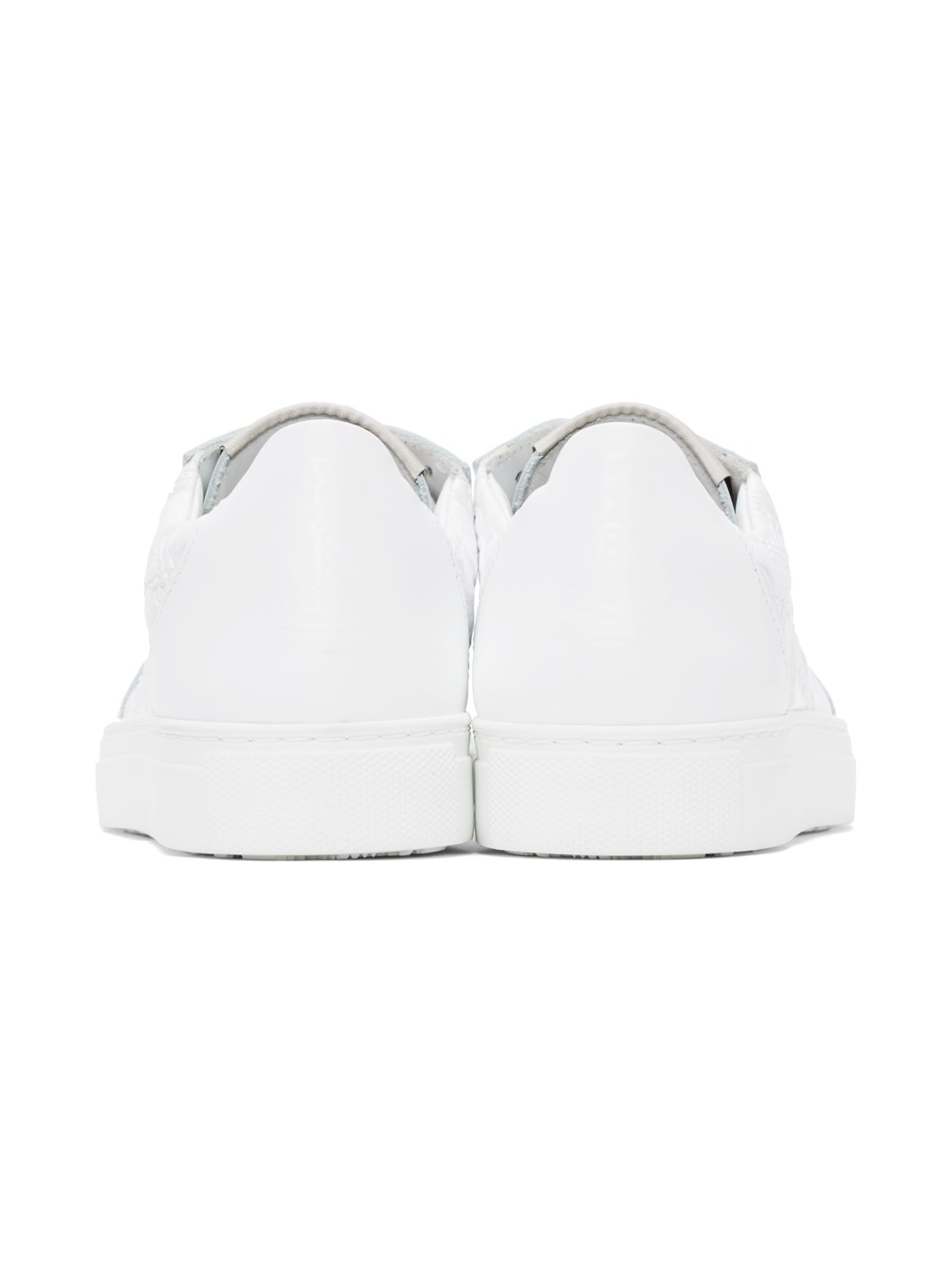White Embossed Sneakers - 2