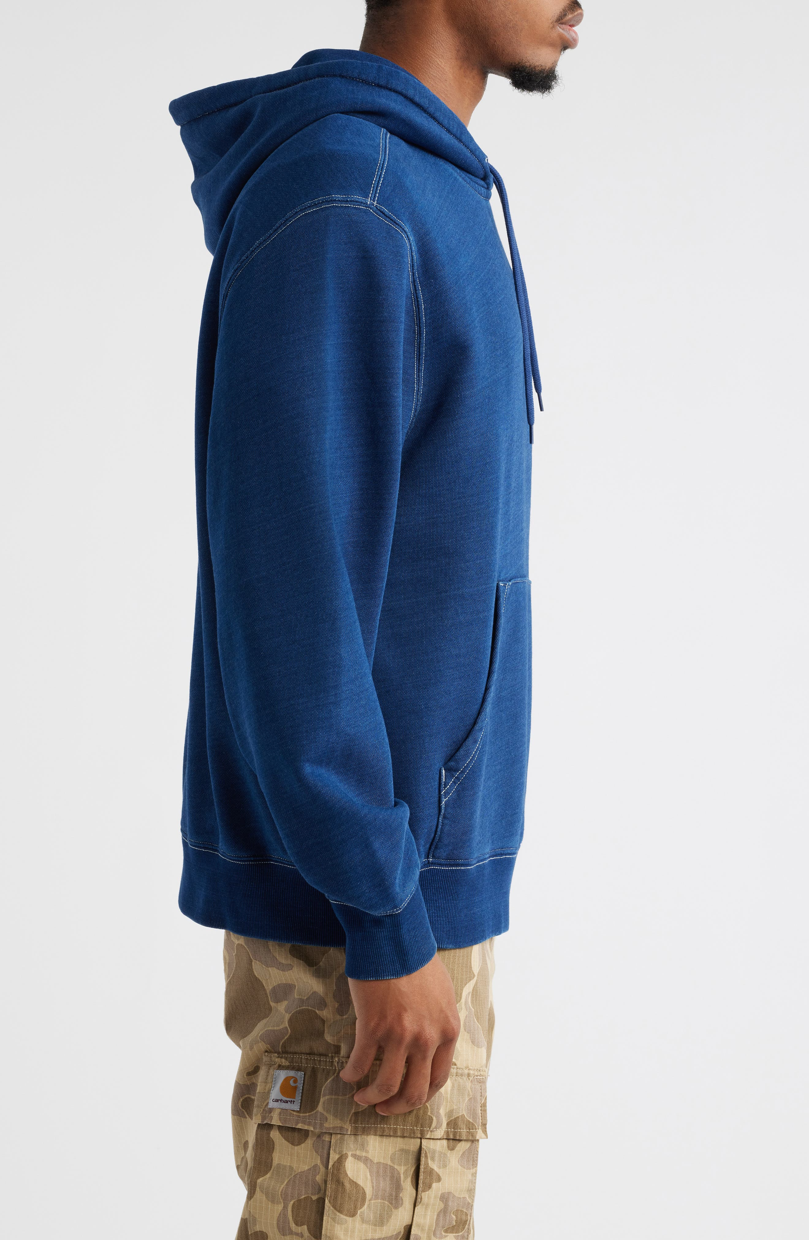 Carhartt Work In Progress Ingo Hoodie in Dark Blue Garment Dyed at Nordstrom - 3