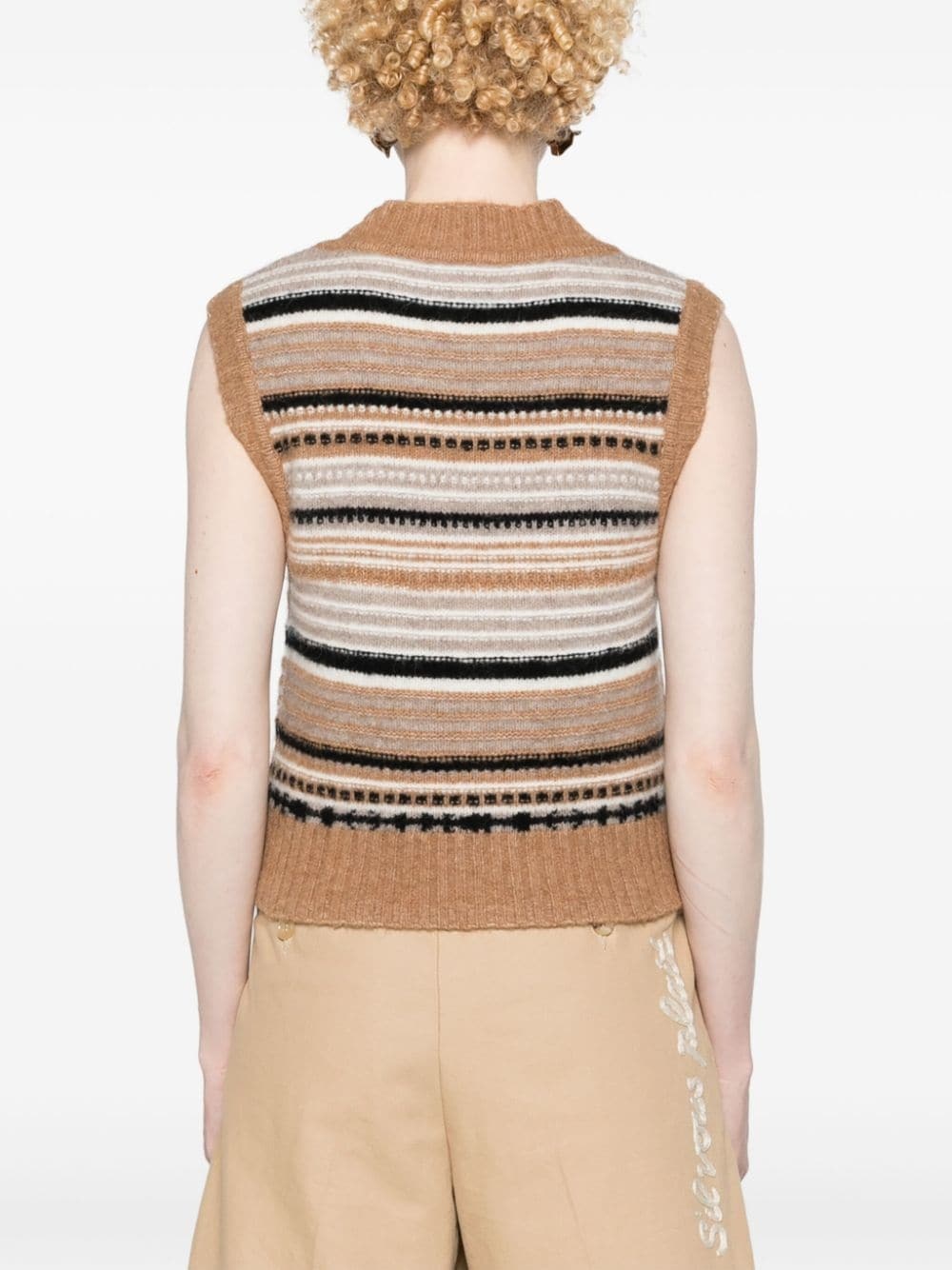 striped sleeveless jumper - 4