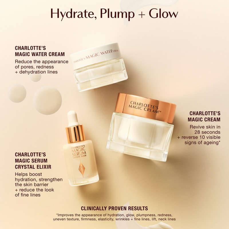 CHARLOTTE'S HYDRATE PLUMP & GLOW SET SKINCARE KIT 3