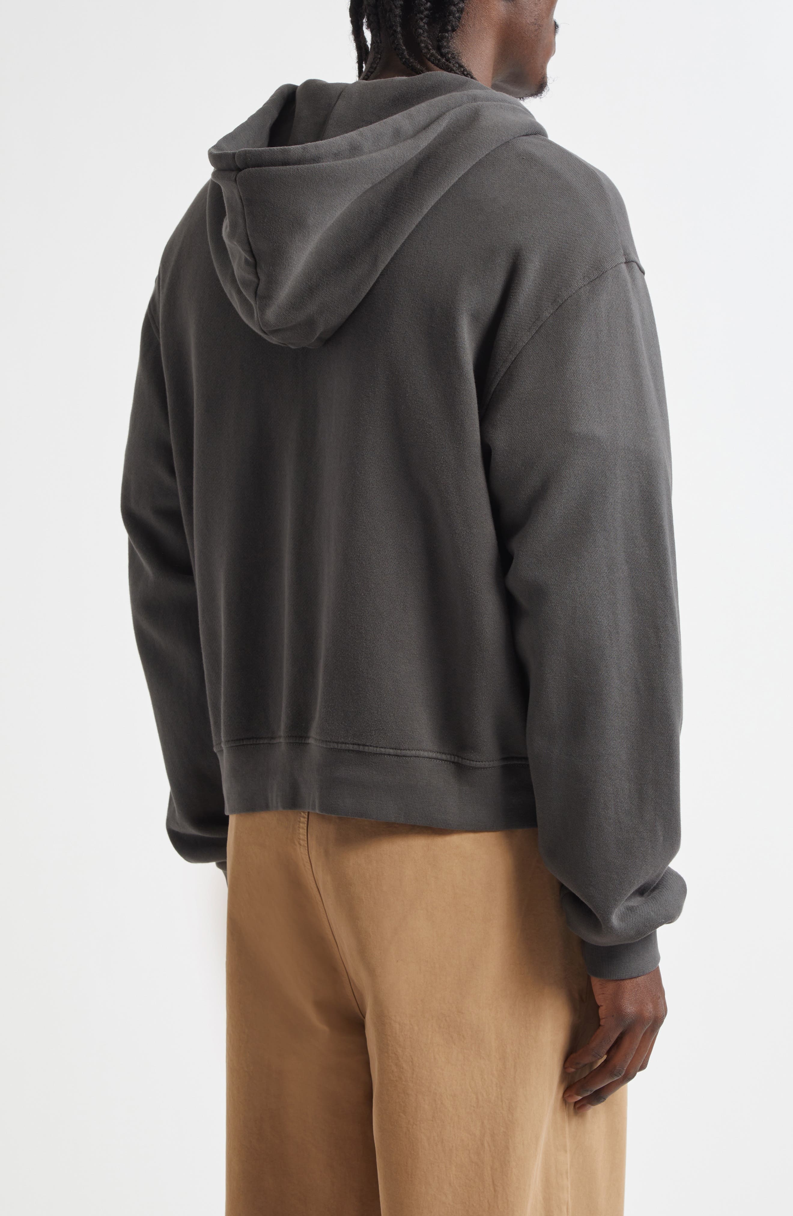 The Elder Statesman Daily Zip Hoodie in Coal at Nordstrom - 2