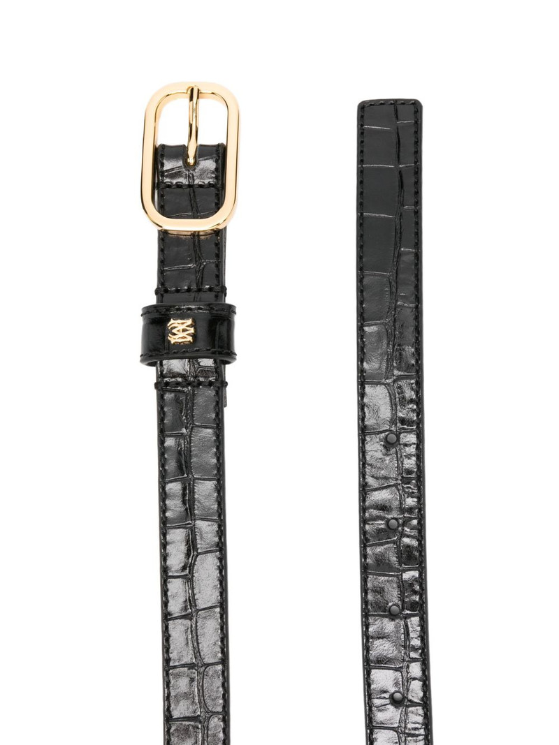 AMIRI crocodile-embossed buckle belt outlook