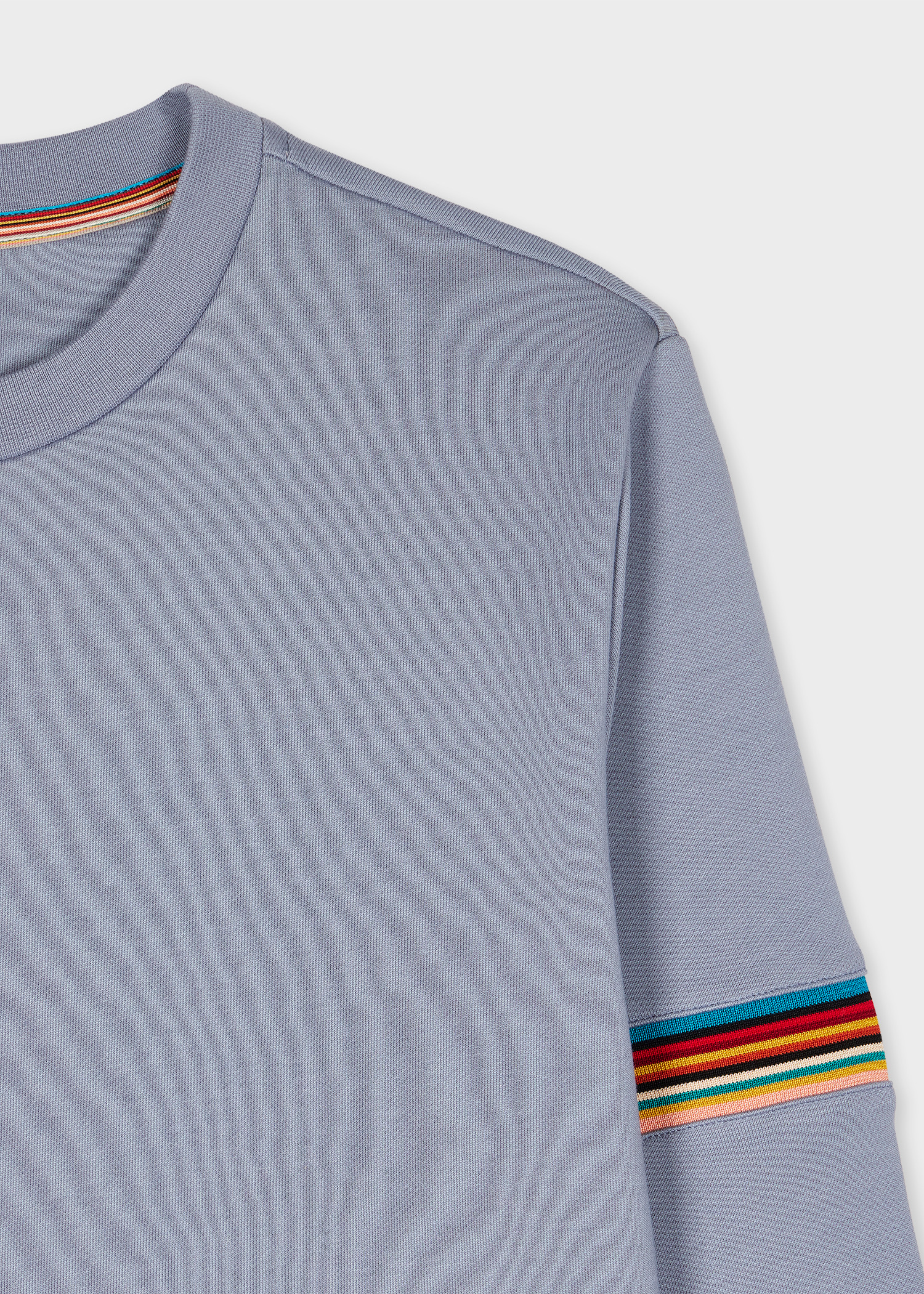 Grey 'Signature Stripe' Crew Neck Sweater - 2