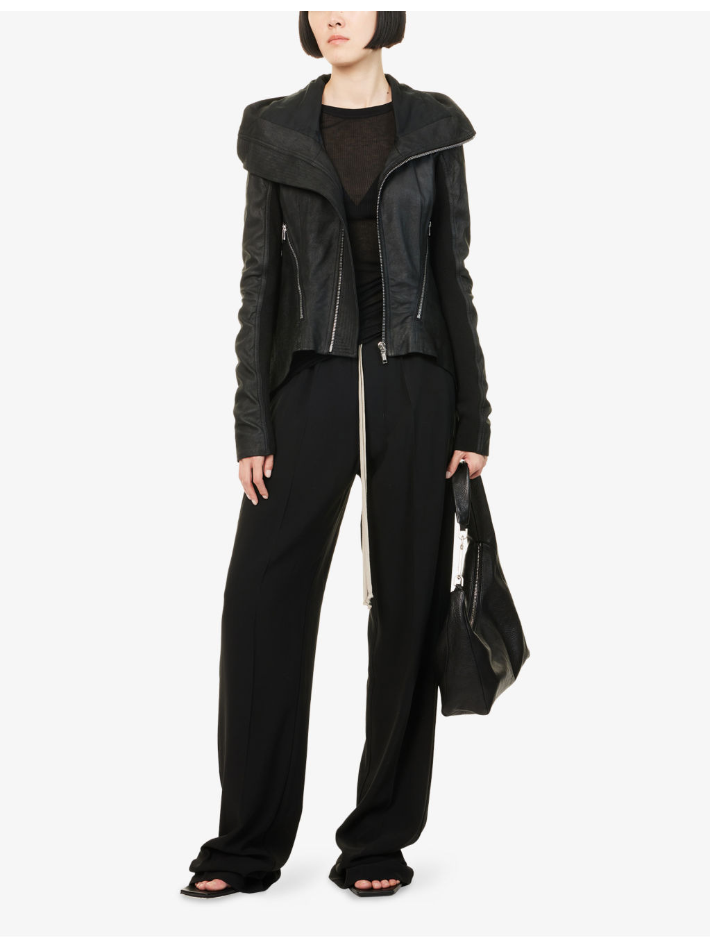 Naska Asymmetric Leather Biker Jacket - 2
