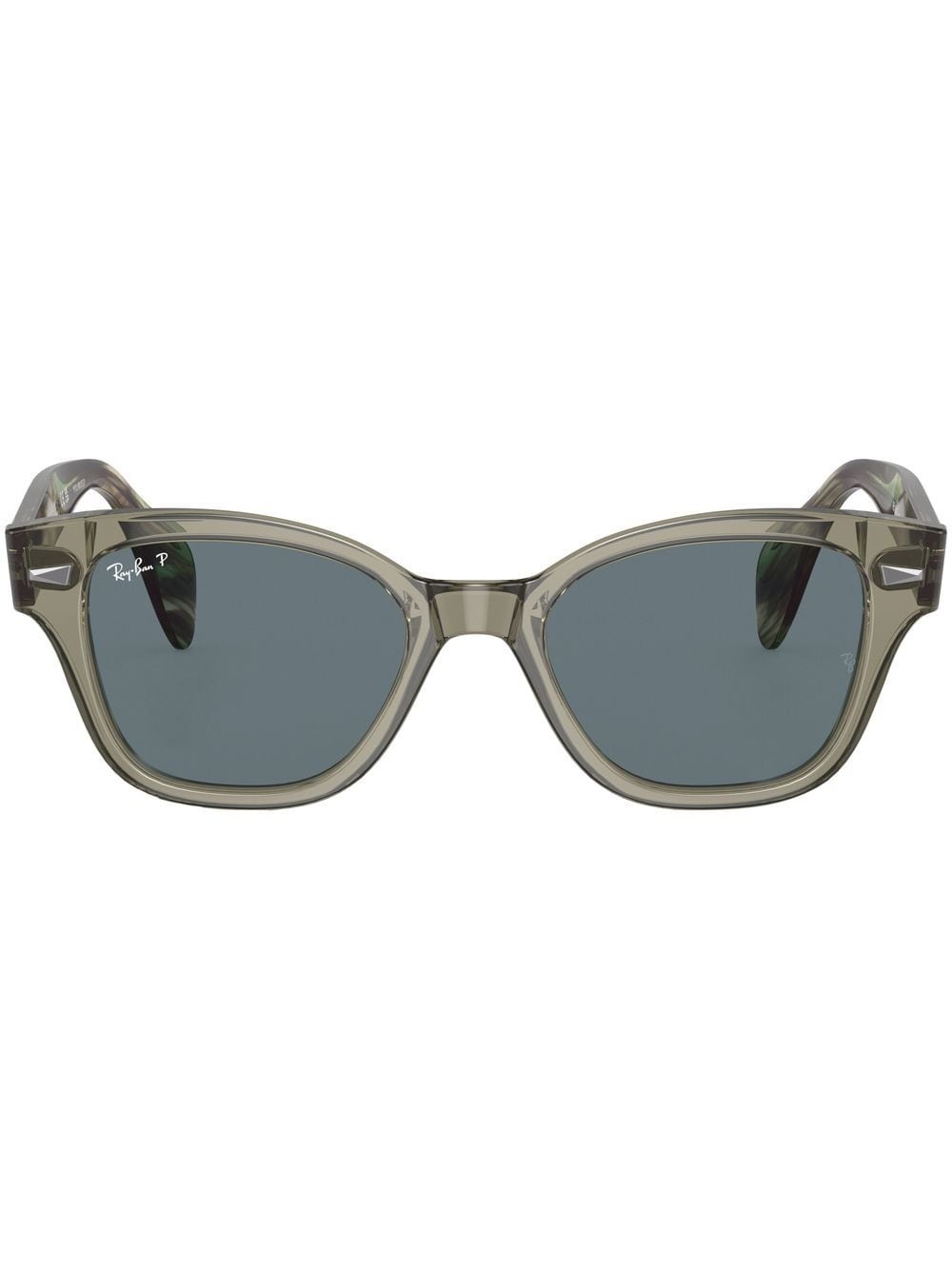 camouflage-pattern wayfarer-frame sunglasses - 1