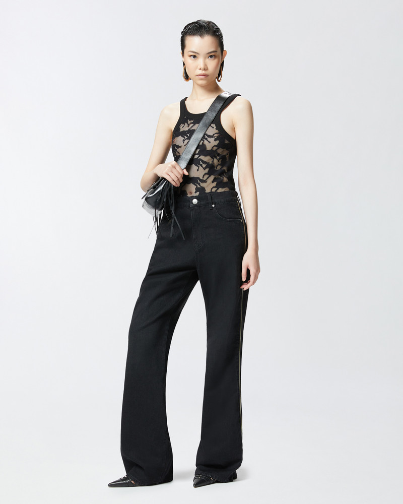 PINKO WIDE-LEG JEANS WITH SIDE ZIPS outlook