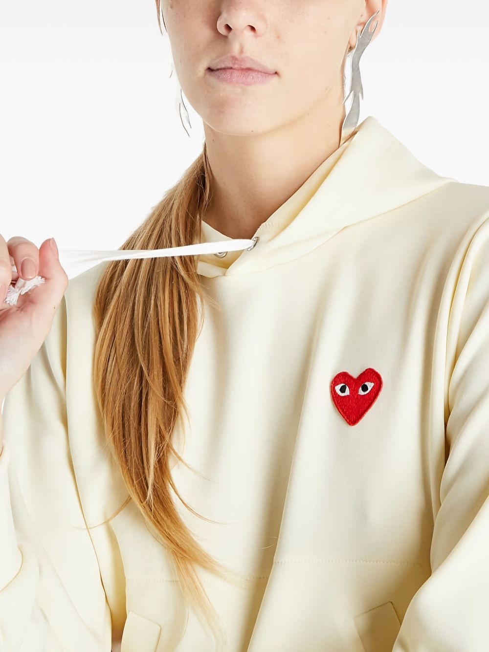 Heart-appliqué hoodie - 4