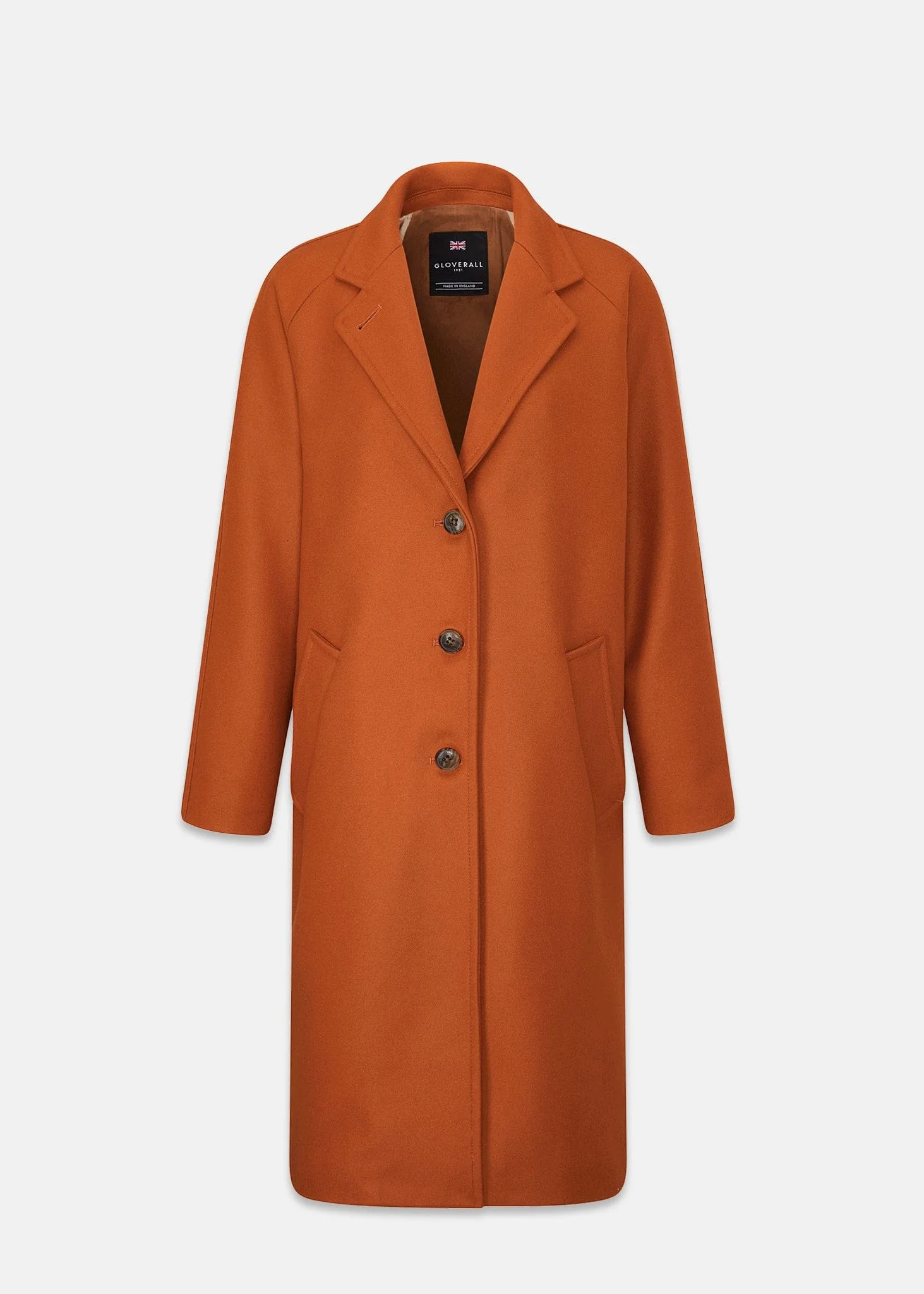 Women's Chesterfield Overcoat Orange - 1