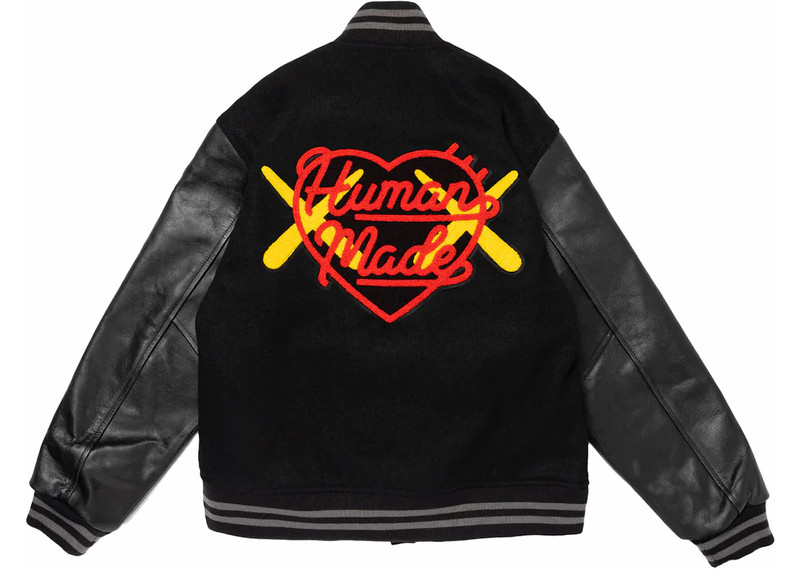 Human Made Human Made x KAWS Varsity II Jacket Black outlook