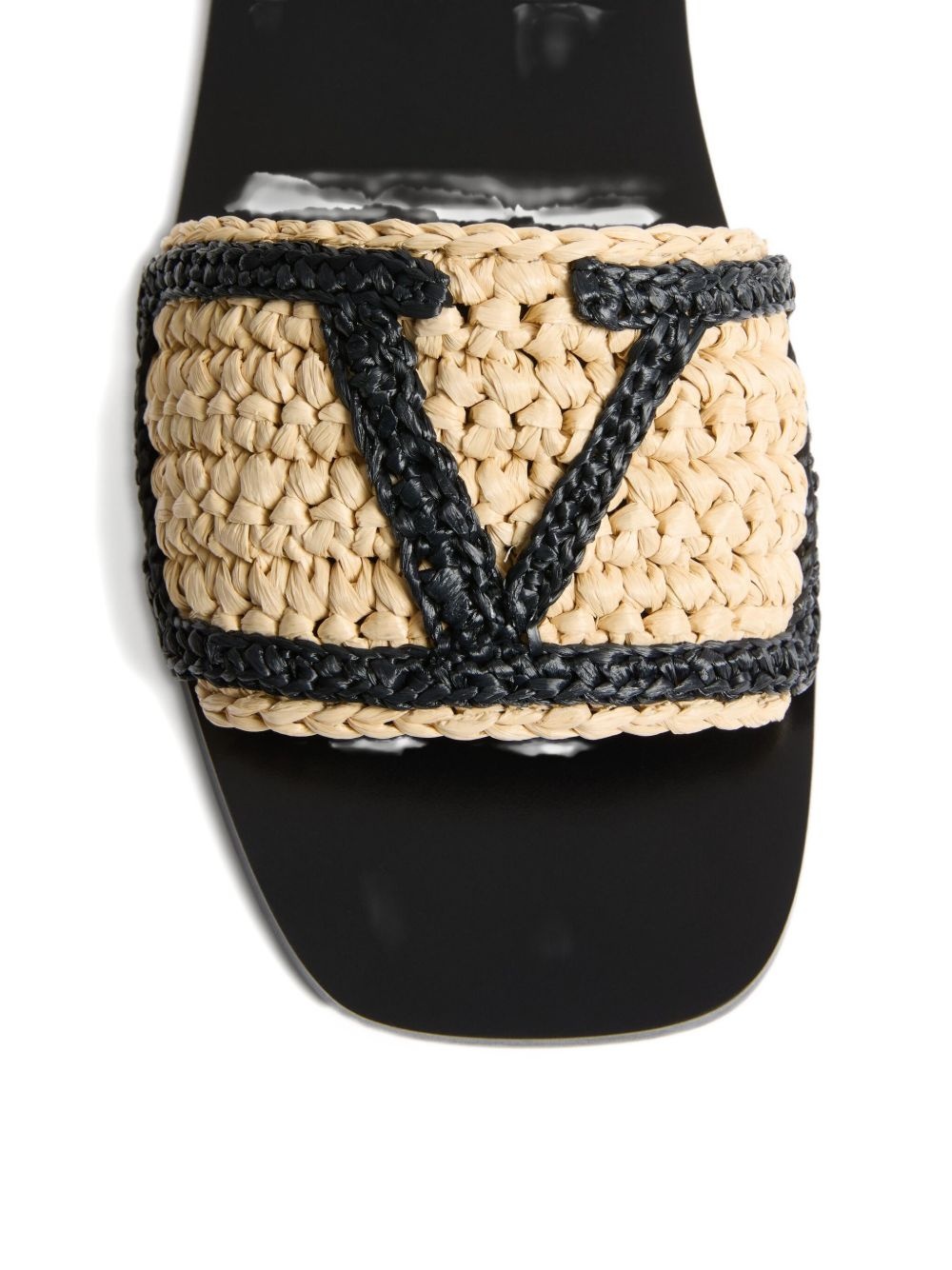 VIVA SUPERSTAR SLIDE SANDAL IN RAFFIA WITH CROCHET EMBROIDERY - 4