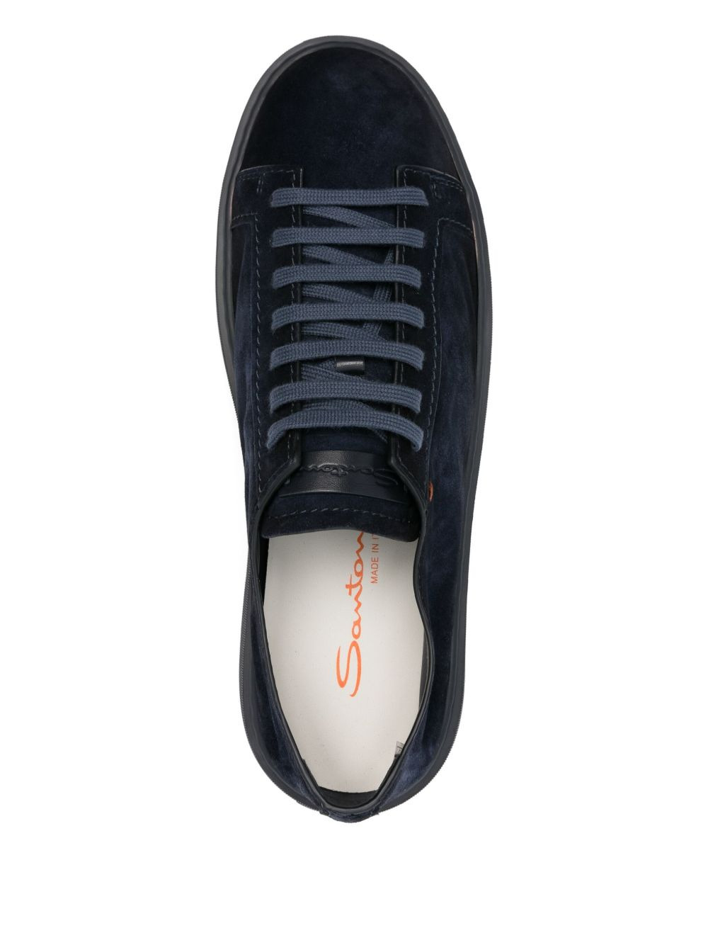 suede lace-up sneakers - 4