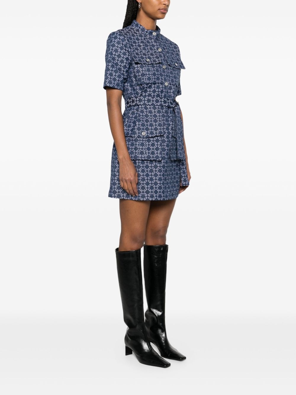 Monogram 72 denim mini dress - 3