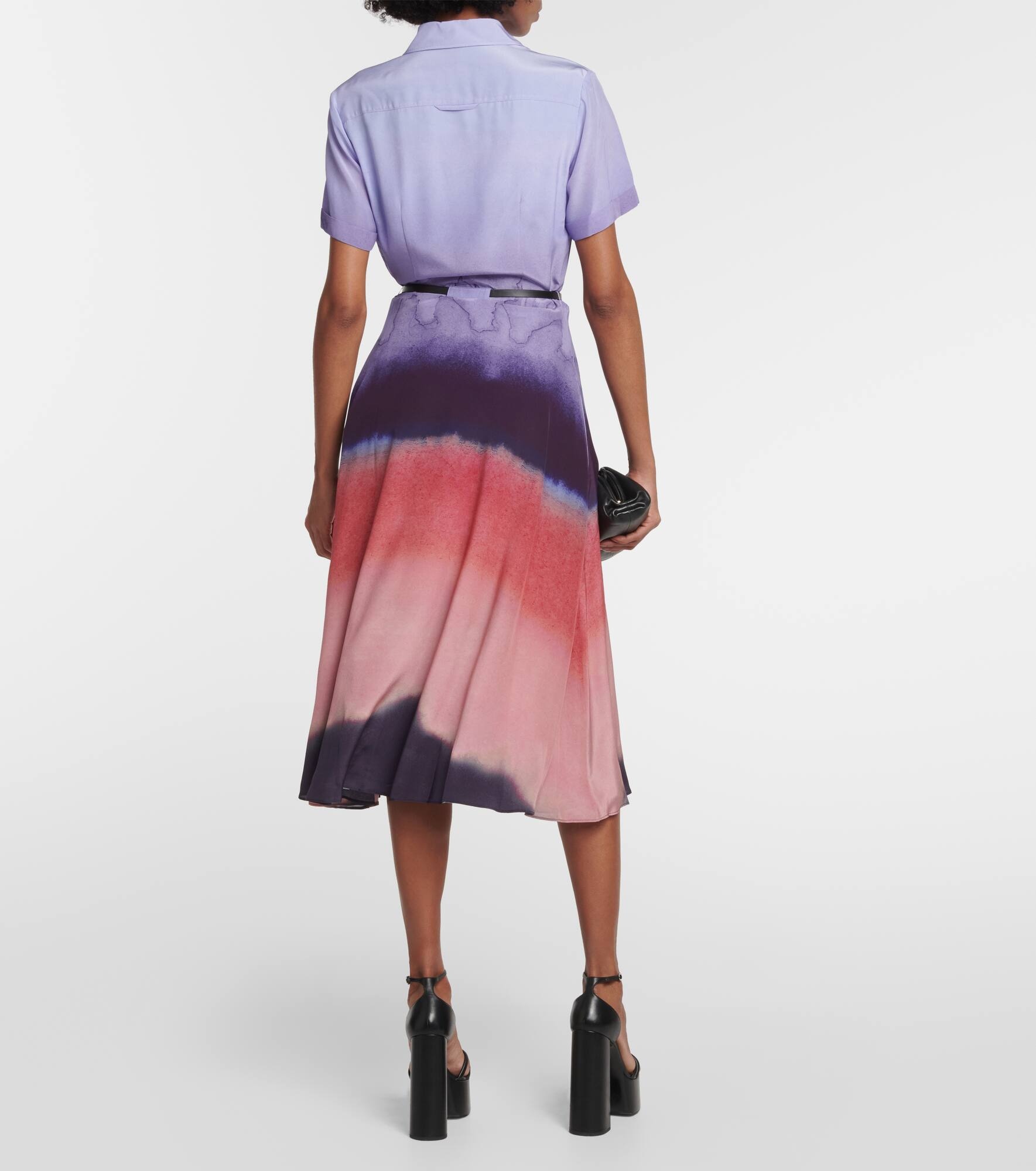 Kiera printed silk shirt dress - 3