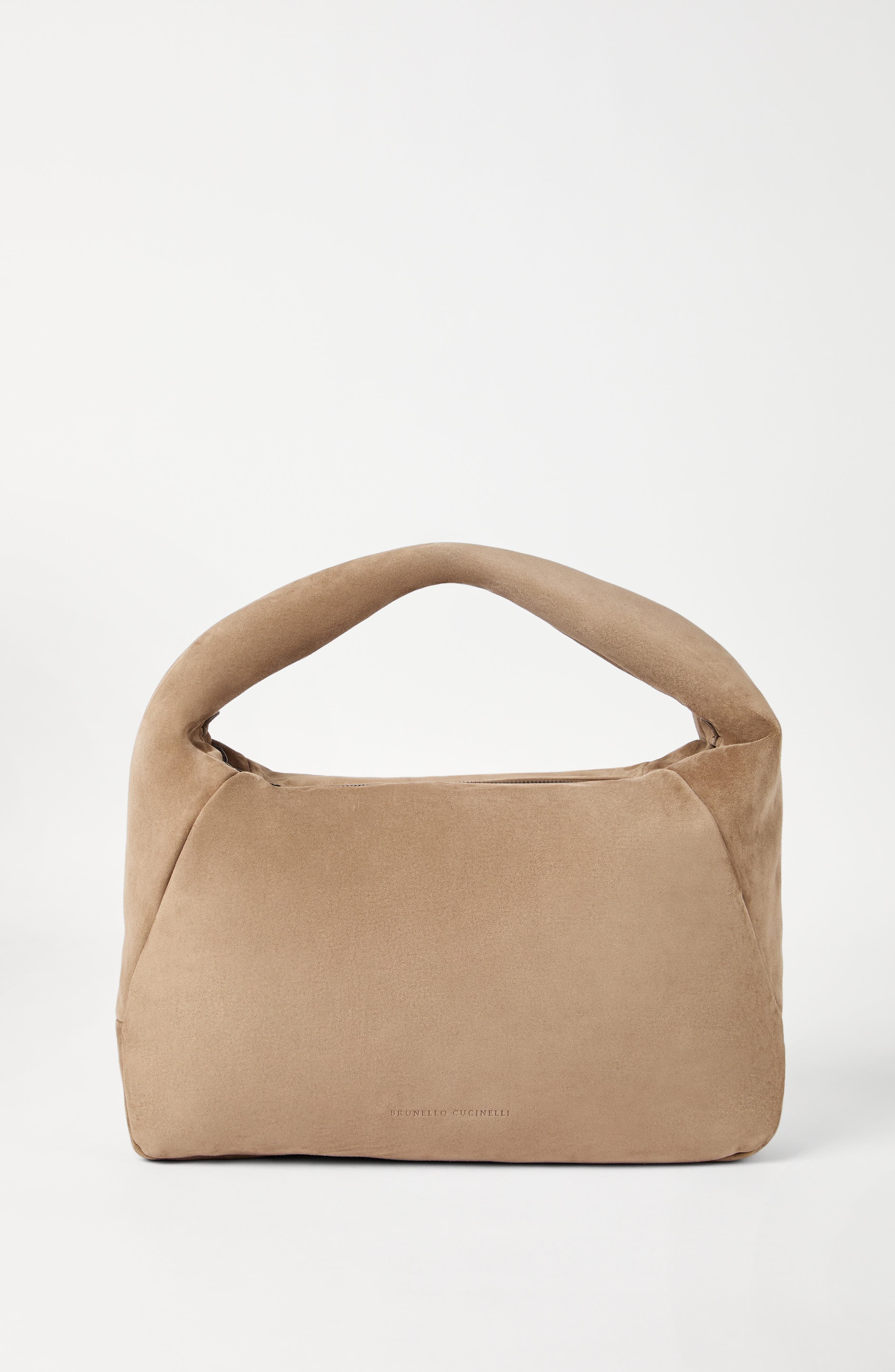 Brunello Cucinelli Suede BC Duo Hobo bag in Light Brown at Nordstrom - 2