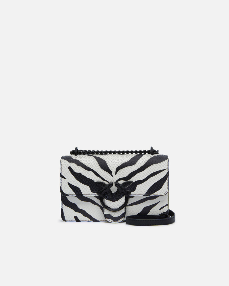 MINI LOVE BAG LEATHER CROSSBODY BAG WITH ZEBRA PATTERN 1