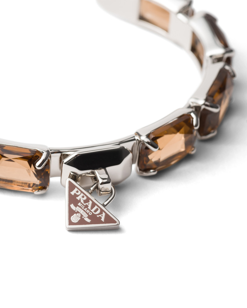 Prada Metal bracelet with crystals outlook