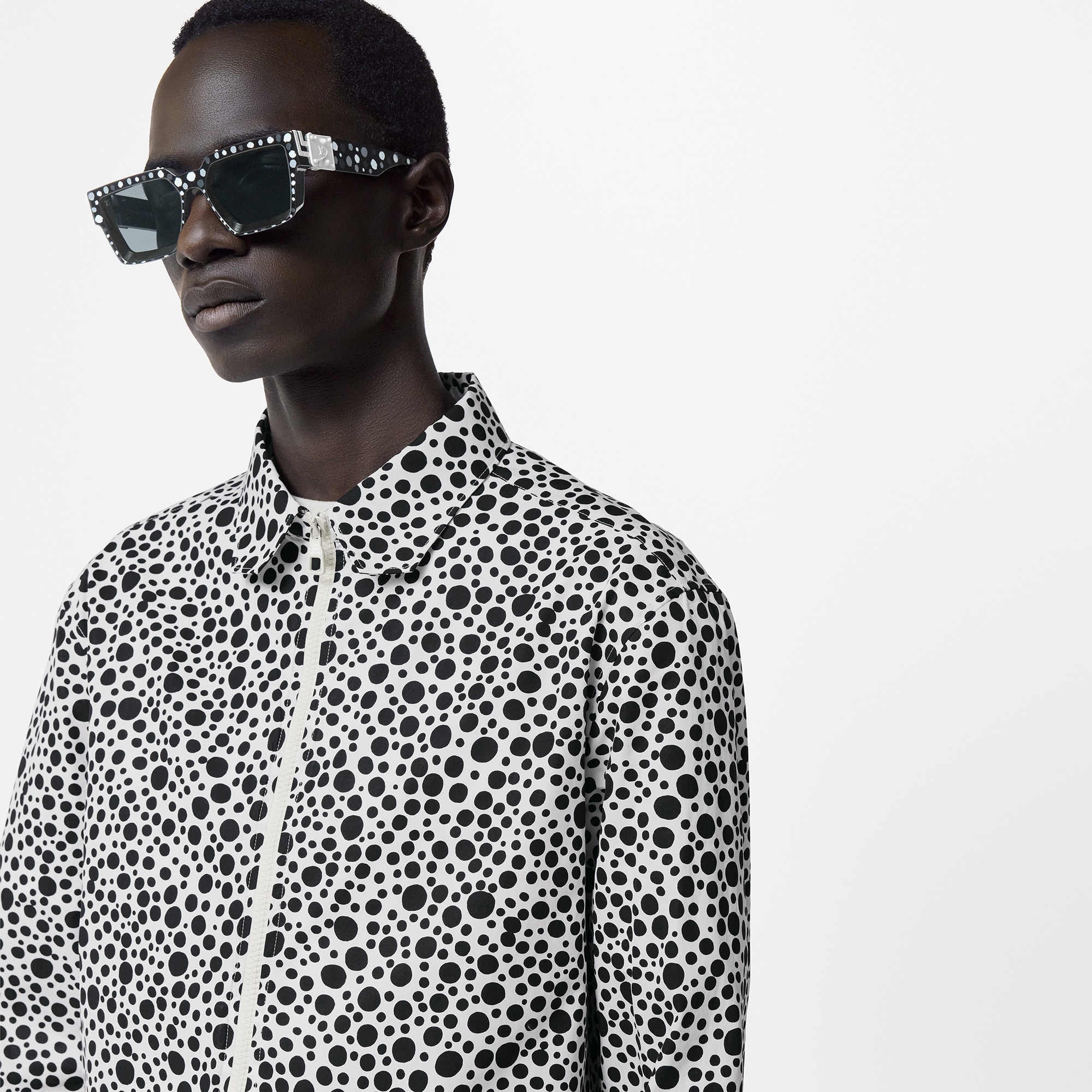 LV x YK Infinity Dots Printed Zipped Shirt - 4