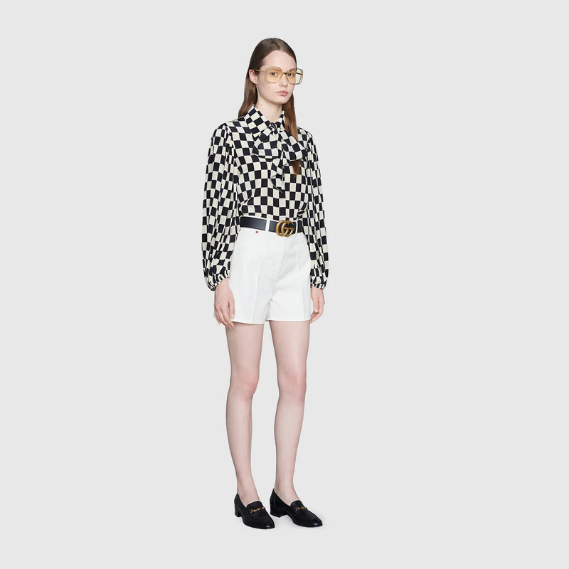 GUCCI Eco washed organic denim shorts outlook