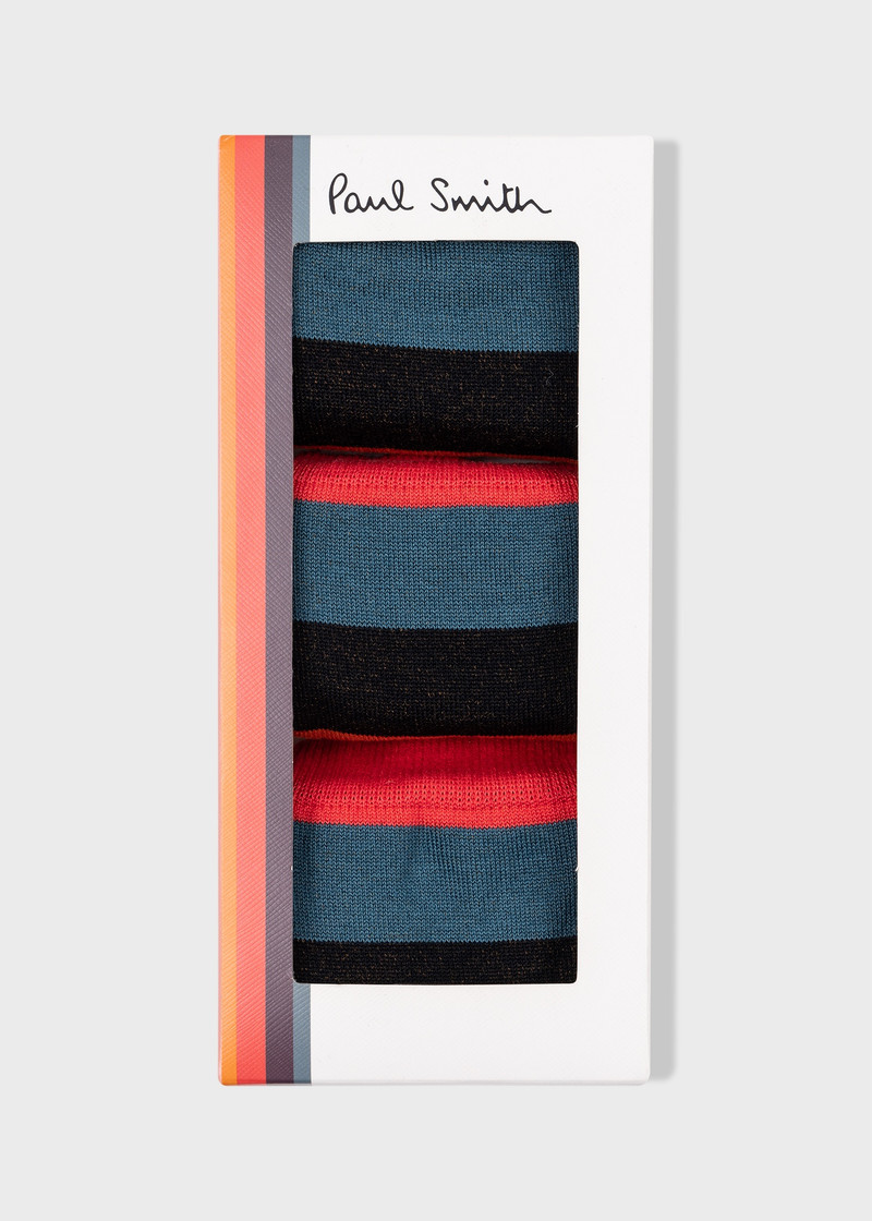 Paul Smith Women's 'Artist Stripe' Socks Three Pack outlook