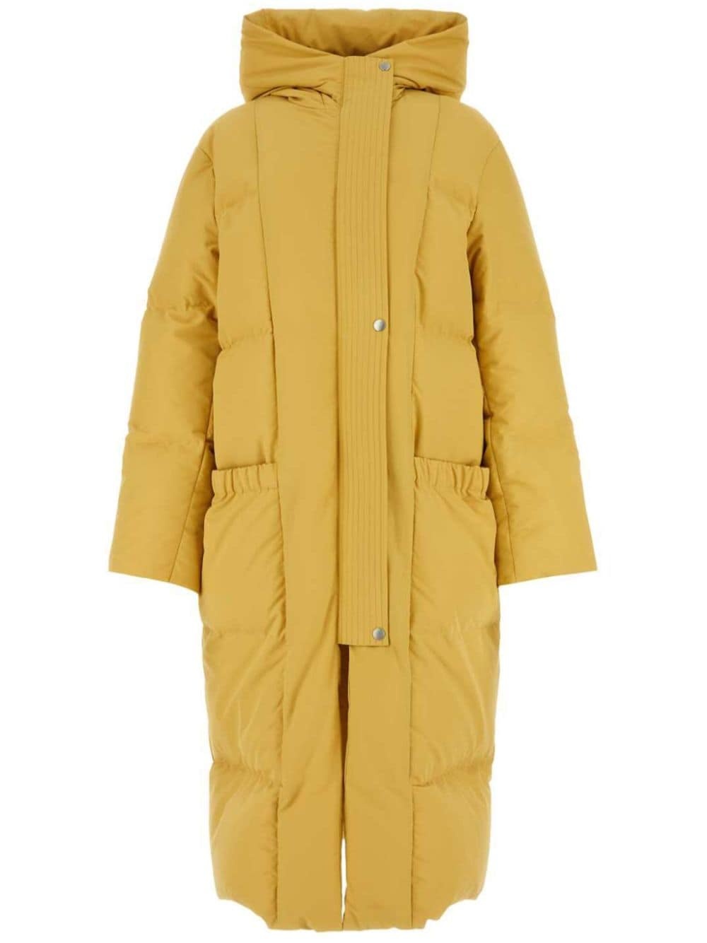 hooded quilted down jacket - 1