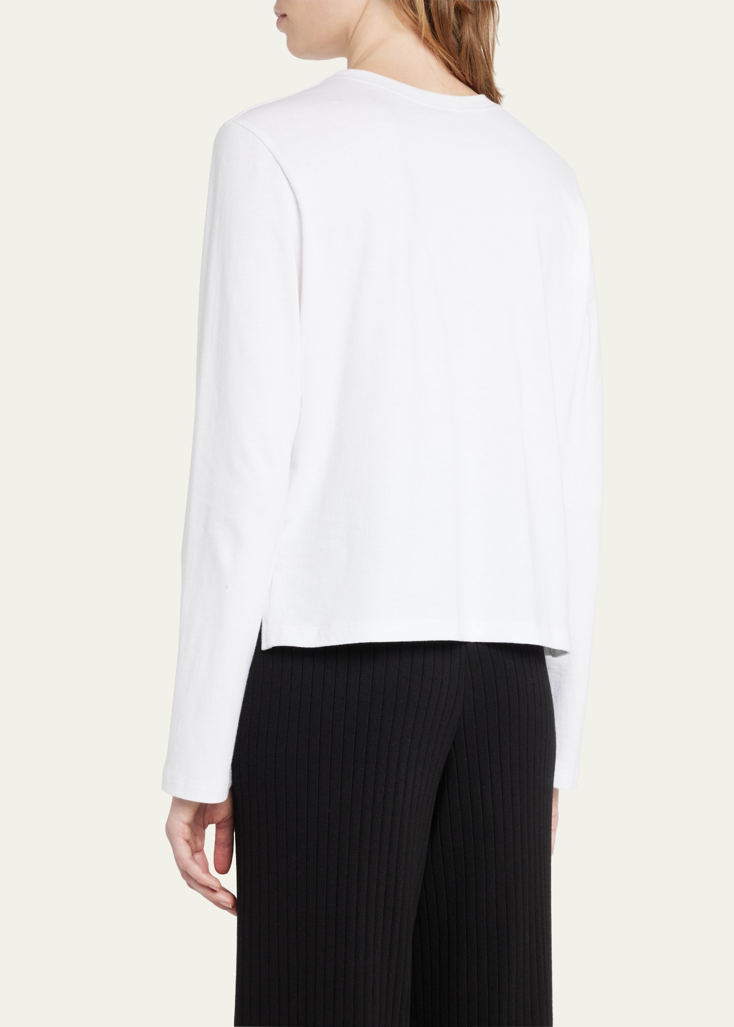 Maya Long-Sleeve Cotton T-Shirt - 3