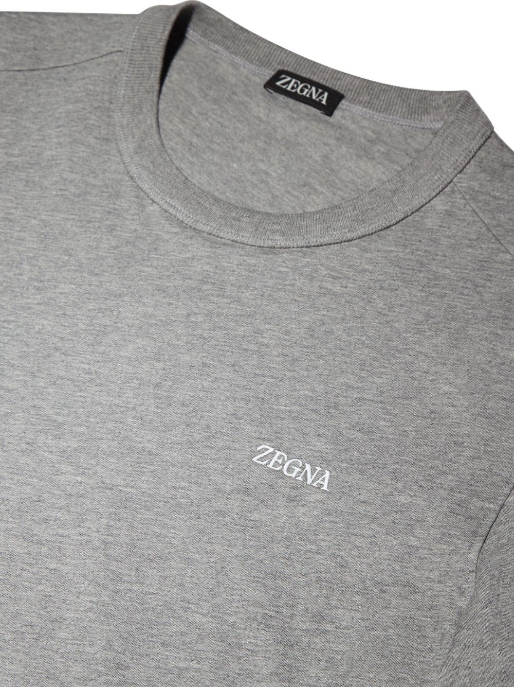 logo-embroidered cotton T-shirt - 4