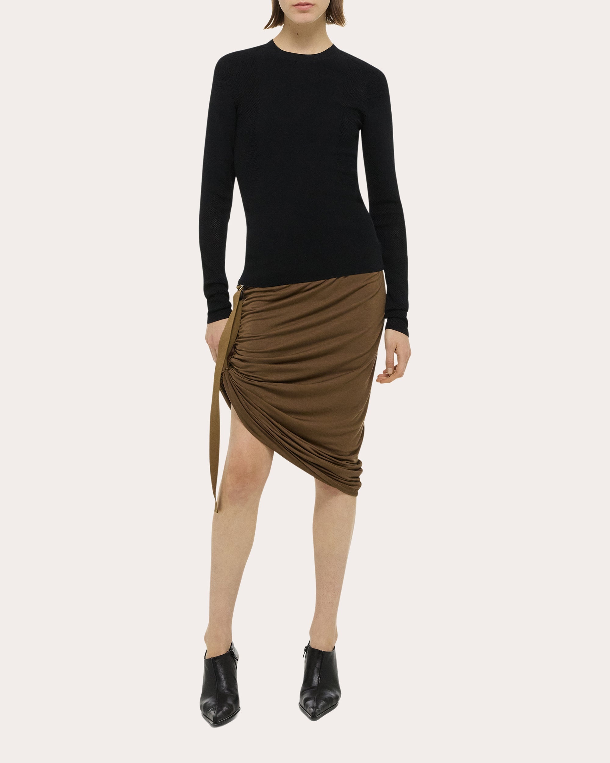 Mesh-Panel Long-Sleeve Sport Top - 1