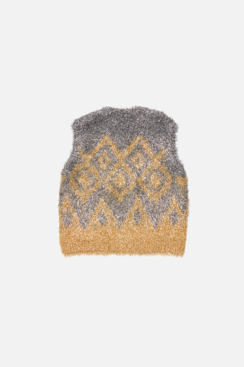 Metallic knit vest - Gold/silver 7