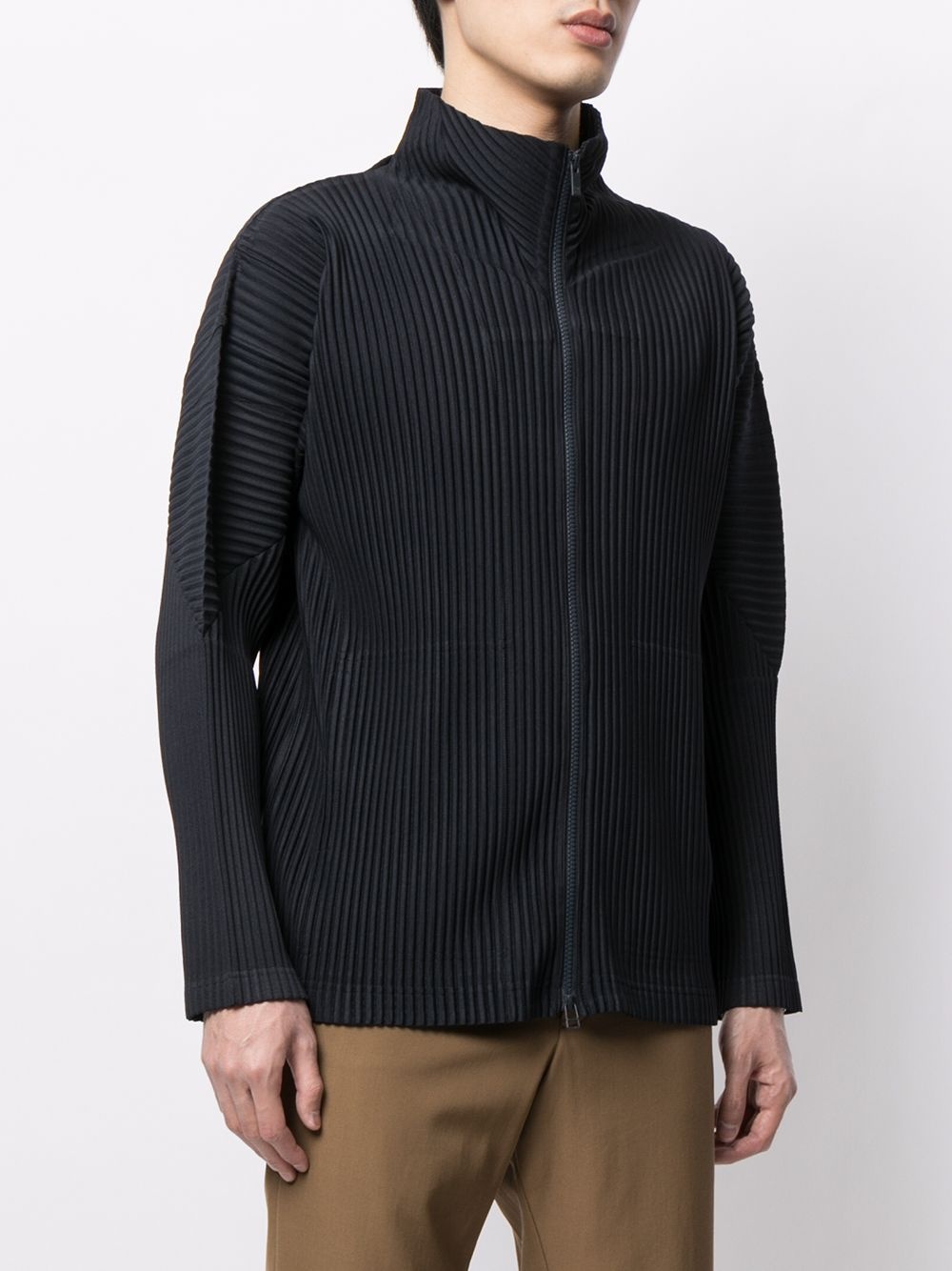 pleated zipped jacket - 3